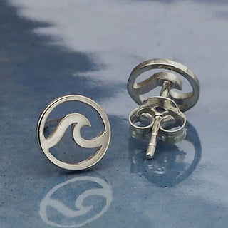 Nina Designs Sterling Silver Wave Post Earrings