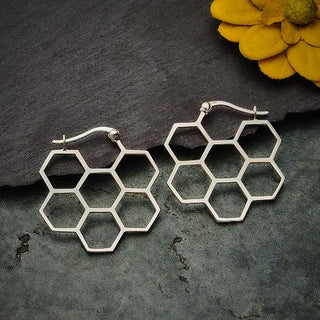 Nina Designs Honeycomb Hoop Earrings
