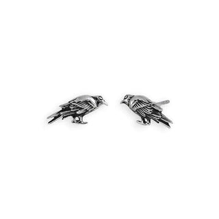 Nina Designs Sterling Silver Raven Post Earrings