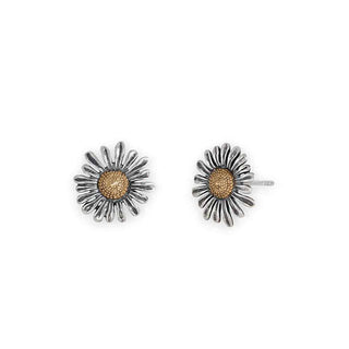 Nina Designs Mixed Metal Daisy Post Earrings