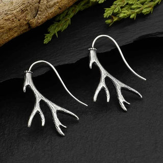 Nina Designs Sterling Silver Antler Earrings