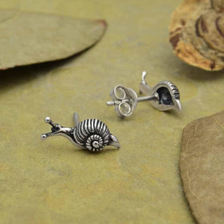 Sterling Silver Snail Shell Earrings