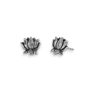 Nina Designs Sterling Silver Lotus Post Earrings