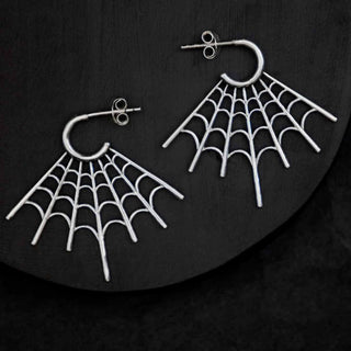 Nina Designs Sterling Silver Spiderweb Post Earrings