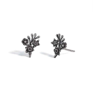 Nina Designs Sterling Silver Flower Bouquet Post Earrings
