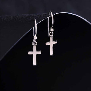 Nina Designs Sterling Silver Cross Dangle Earrings