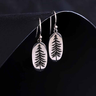 Nina Designs Sterling Silver Pine Tree Dangle Earrings