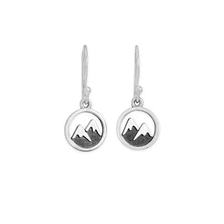 Nina Designs Sterling Silver Snow Capped Mountain Dangle Earrings