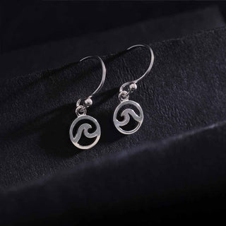 Nina Designs Sterling Silver Small Wave Dangle Earrings