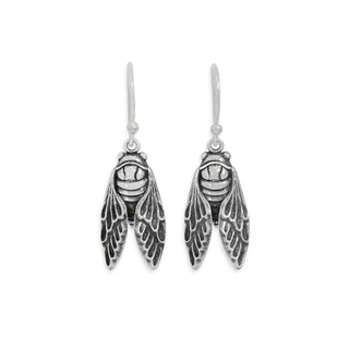 Nina Designs Sterling Silver Cicada Dangle Earrings