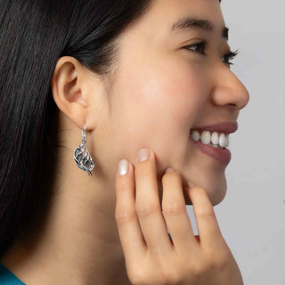 Sterling Silver Kelp Dangle Earrings