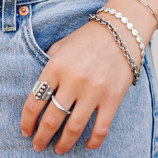 Nina Designs Sterling Silver Chain Bracelet on wrist