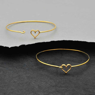 Nina Designs Bronze Heart Bracelet with Hook and Eye Closure
