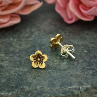 Nina Designs Bronze Cherry Blossom Post Earrings