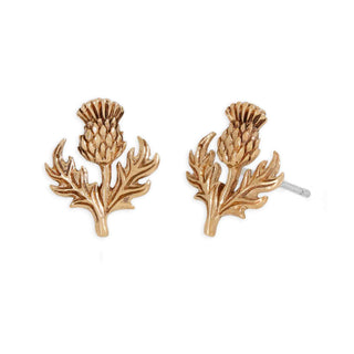 Nina Designs Sterling Silver Dimensional Thistle Post Earrings