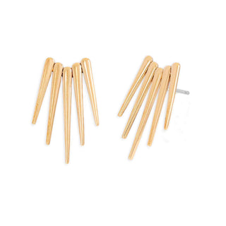 Nina Designs Bronze Large Five Spike Post Earrings