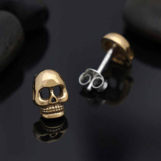 Nina Designs Bronze Skull Post Earrings