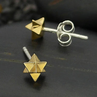 Nina Designs Bronze Merkaba Post Earrings