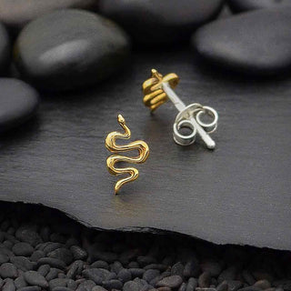 Nina Designs Bronze Snake Post Earrings