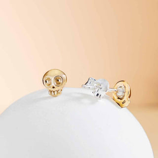 Nina Designs Bronze Mini Skull Post Earrings