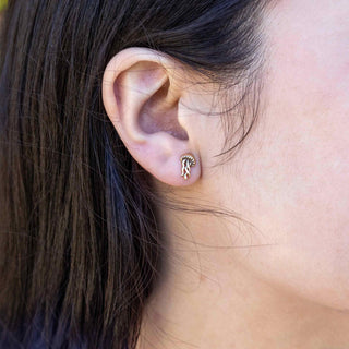 Sterling Silver or Bronze Jellyfish Post Earrings 11x6mm - Nina Designs