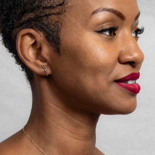 Sterling Silver or Bronze Scissor Post Earrings 17x7mm - Nina Designs