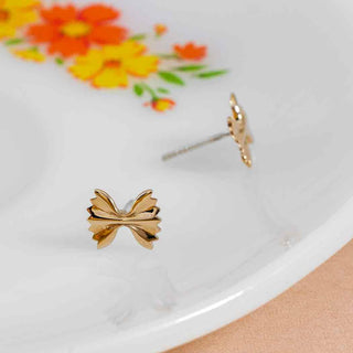 Nina Designs Bronze Bowtie Pasta Post Earrings
