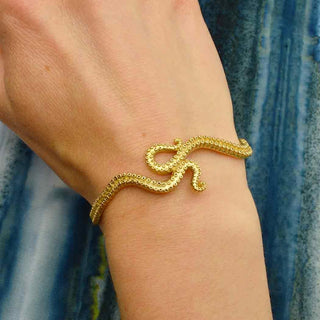 Bronze Octopus Tentacle Bracelet on Wrist