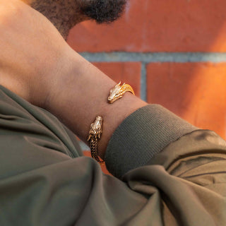 Bronze Dragon Bracelet on Man's wrist