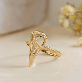 Nina Designs Bronze Raven Skull Ring