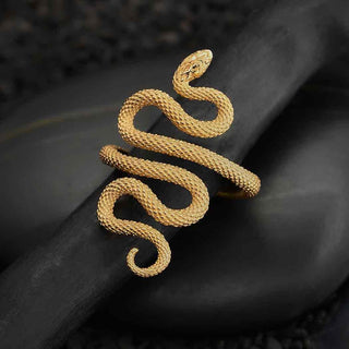 Nina Designs Bronze Scaled Snake Adjustable Ring