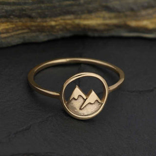 Nina Designs Bronze Snowy Mountain Top Ring
