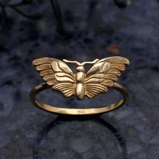 Bronze Butterfly Moth Ring