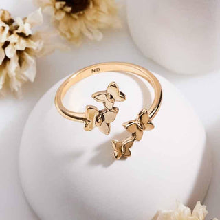 Nina Designs Bronze Adjustable Butterfly Cluster Ring