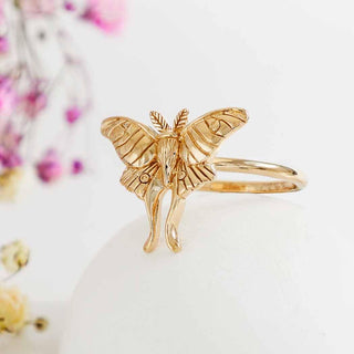 Nina Designs Bronze Luna Moth Ring