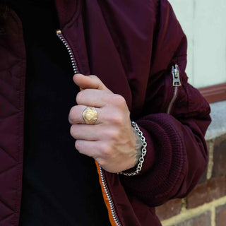 Bronze Dragon Eye Ring on Hand