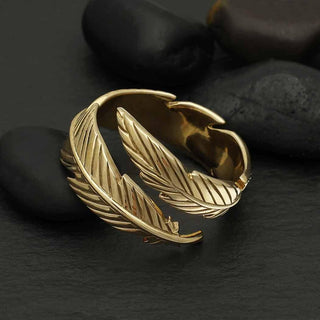 Nina Designs Bronze Feather Adjustable Ring