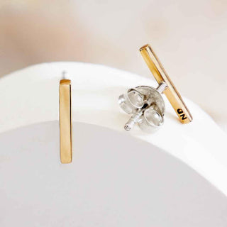 Nina Designs Bronze Bar Post Earrings