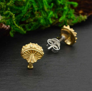 Nina Designs Bronze Mushroom Post Earrings