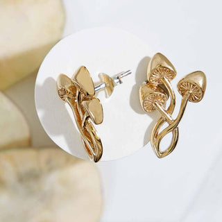 Nina Designs Bronze Three Mushroom Post Earrings