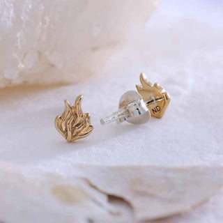 Nina Designs Bronze Flame Post Earrings