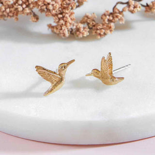 Nina Designs Bronze Hummingbird Post Earrings