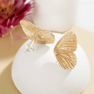 Nina Designs Bronze Butterfly Wing Post Earrings