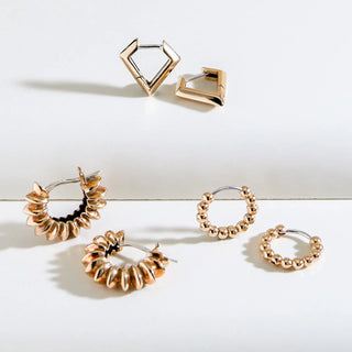 Bronze Huggie Hoop Earrings