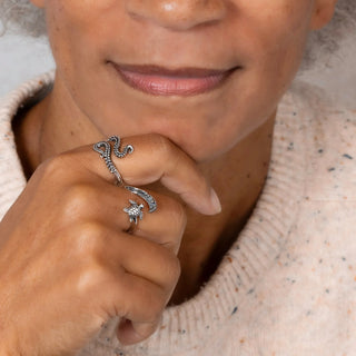 Women wearing silver rings