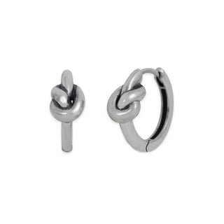 Simple Knot Huggie Hoops