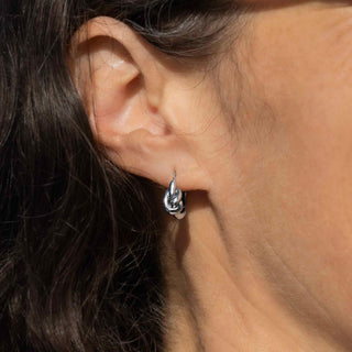 Simple Knot Huggie Hoops