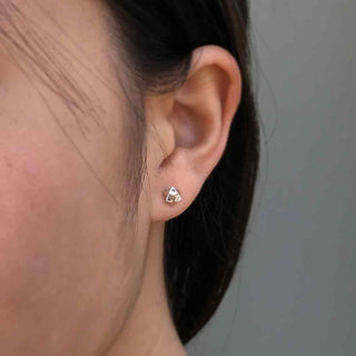 Sterling Silver Merkaba Earrings on Ear 