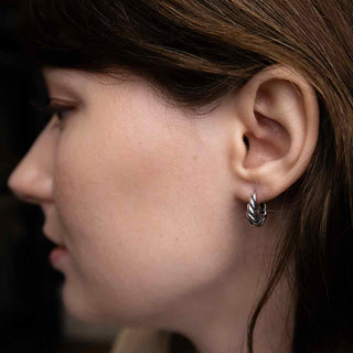 Twisted Teardrop Huggie Hoops