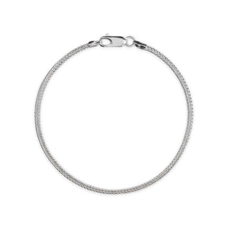 Silver bracelet on a white background